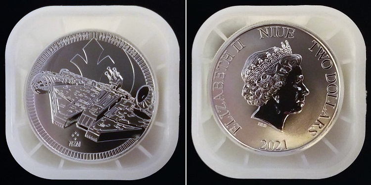 2021 Millennium Falcon Silver Coin