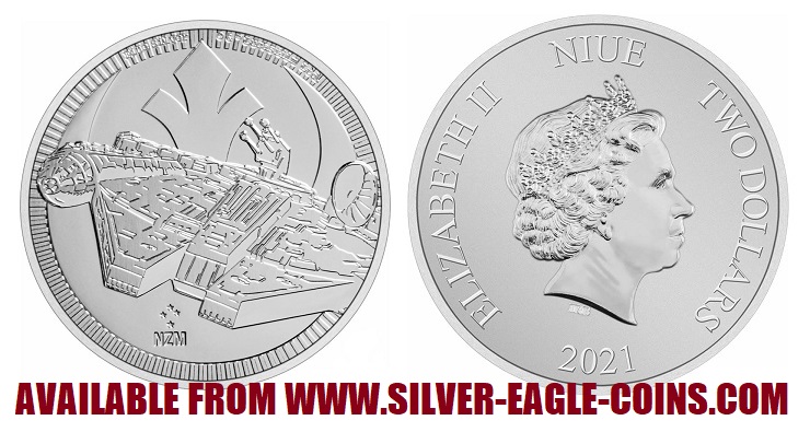 2021 Millennium Falcon Silver Coin