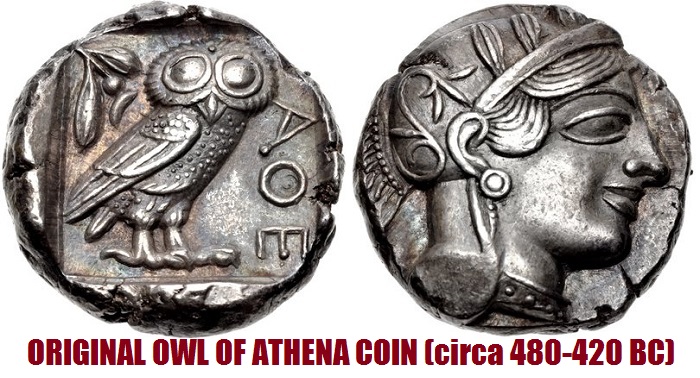 Original Owl of Athena Silver Coin