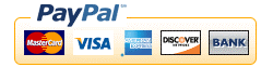 Pay us securely with any major credit card through PayPal!