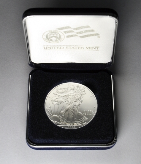 U.S. Mint Deluxe Velvet Gift Case for an Uncirculated Silver Eagle